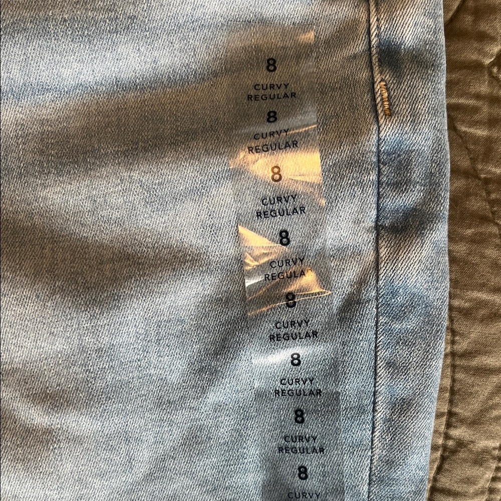 American Eagle Outfitters Light Blue Curvy High Rise Skinny Kick - Picture 8 of 11